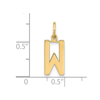 14k Yellow Gold Letter W Initial Charm XNA1336Y/W