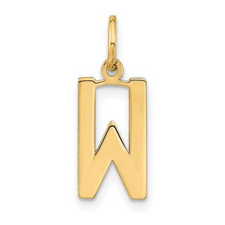14k Yellow Gold Letter W Initial Charm XNA1336Y/W