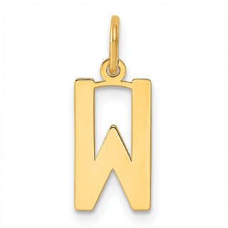 14k Yellow Gold Letter W Initial Charm XNA1336Y/W