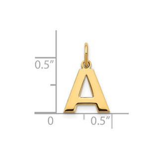 14k Yellow Gold Letter A Initial Charm XNA1337Y/A