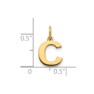 14k Yellow Gold Letter C Initial Charm XNA1337Y/C