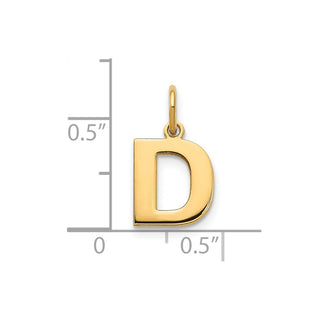 14k Yellow Gold Letter D Initial Charm XNA1337Y/D
