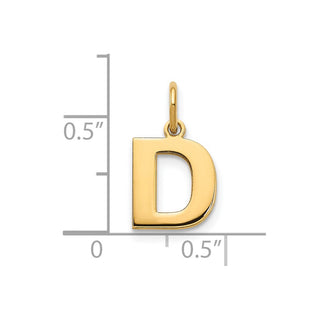 14k Yellow Gold Letter D Initial Charm XNA1337Y/D