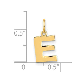 14k Yellow Gold Letter E Initial Charm XNA1337Y/E