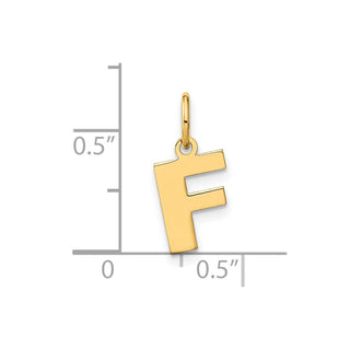 14k Yellow Gold Letter F Initial Charm XNA1337Y/F