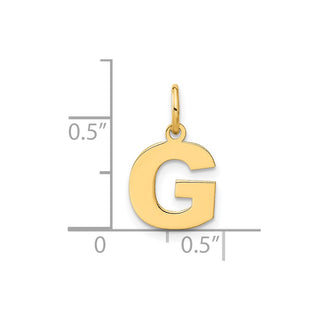 14k Yellow Gold Letter G Initial Charm XNA1337Y/G