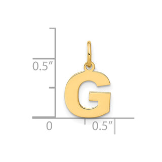 14k Yellow Gold Letter G Initial Charm XNA1337Y/G