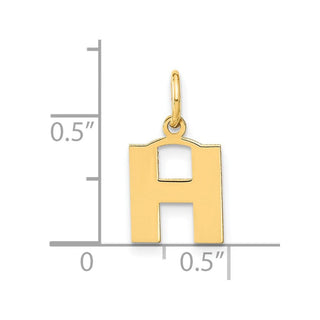 14k Yellow Gold Letter H Initial Charm XNA1337Y/H