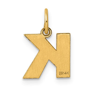 14k Yellow Gold Letter K Initial Charm XNA1337Y/K