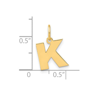 14k Yellow Gold Letter K Initial Charm XNA1337Y/K