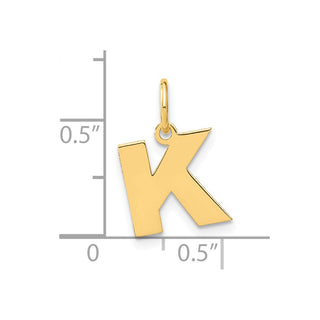 14k Yellow Gold Letter K Initial Charm XNA1337Y/K