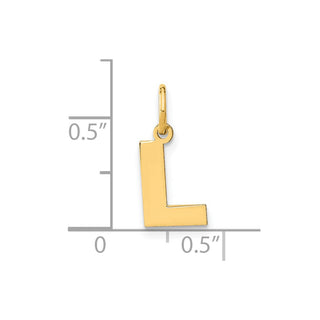 14k Yellow Gold Letter L Initial Charm XNA1337Y/L