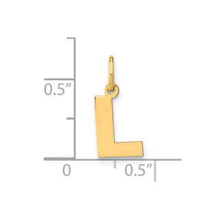 14k Yellow Gold Letter L Initial Charm XNA1337Y/L