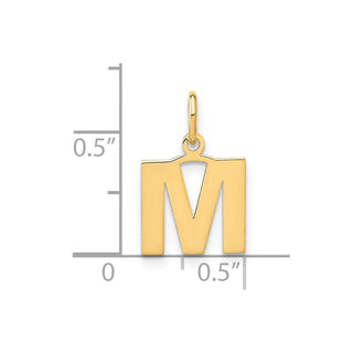 14k Yellow Gold Letter M Initial Charm XNA1337Y/M