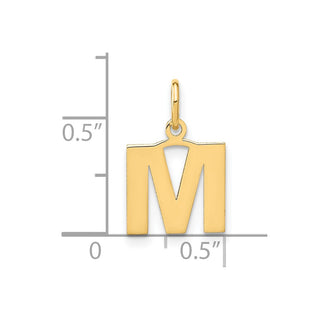 14k Yellow Gold Letter M Initial Charm XNA1337Y/M