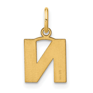 14k Yellow Gold Letter N Initial Charm XNA1337Y/N