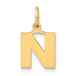 14k Yellow Gold Letter N Initial Charm XNA1337Y/N
