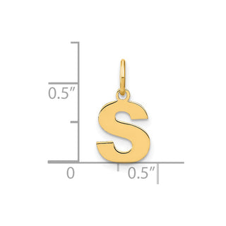 14k Yellow Gold Letter S Initial Charm XNA1337Y/S
