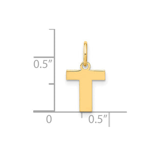 14k Yellow Gold Letter T Initial Charm XNA1337Y/T