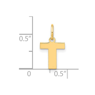 14k Yellow Gold Letter T Initial Charm XNA1337Y/T