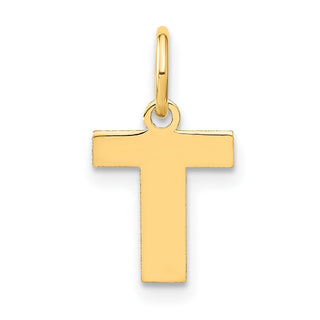 14k Yellow Gold Letter T Initial Charm XNA1337Y/T