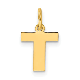 14k Yellow Gold Letter T Initial Charm XNA1337Y/T