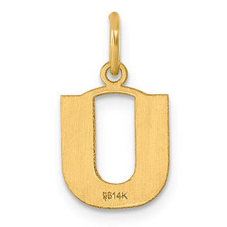 14k Yellow Gold Letter U Initial Charm XNA1337Y/U