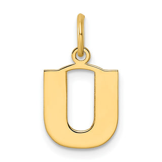 14k Yellow Gold Letter U Initial Charm XNA1337Y/U