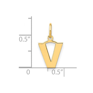 14k Yellow Gold Letter V Initial Charm XNA1337Y/V
