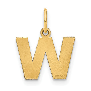 14k Yellow Gold Letter W Initial Charm XNA1337Y/W