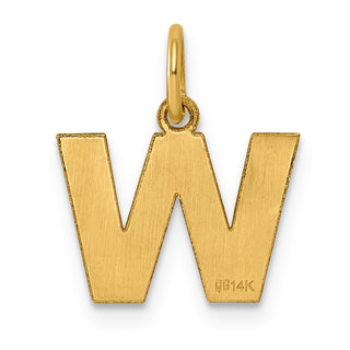 14k Yellow Gold Letter W Initial Charm XNA1337Y/W