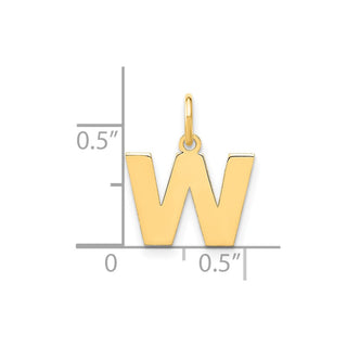 14k Yellow Gold Letter W Initial Charm XNA1337Y/W
