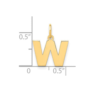 14k Yellow Gold Letter W Initial Charm XNA1337Y/W