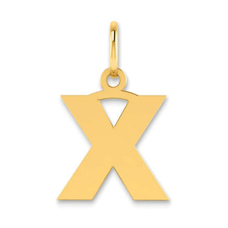 14k Yellow Gold Letter X Initial Charm XNA1337Y/X