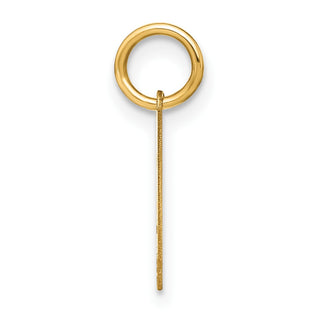 14k Yellow Gold Initial Letter D Initial Heart Charm