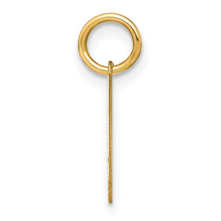 14k Yellow Gold Initial Letter E Initial Heart Charm