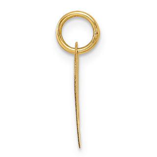 14k Yellow Gold Initial Letter J Initial Heart Charm
