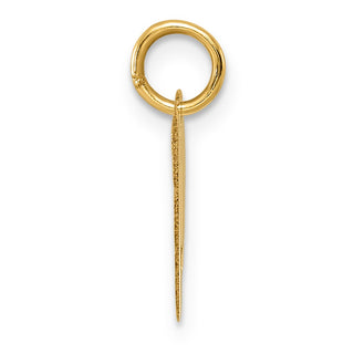 14k Yellow Gold Initial Letter L Initial Heart Charm