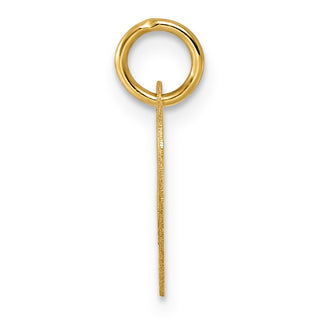 14k Yellow Gold Initial Letter Q Initial Heart Charm