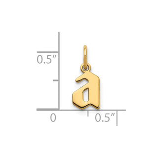14k Yellow Gold Lower Case Letter A Initial Charm XNA1383Y/A
