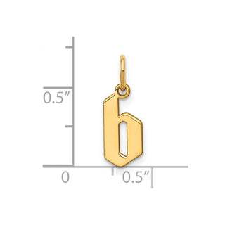 14k Yellow Gold Lower Case Letter B Initial Charm XNA1383Y/B