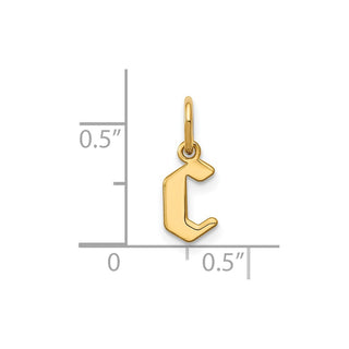 14k Yellow Gold Lower Case Letter C Initial Charm XNA1383Y/C