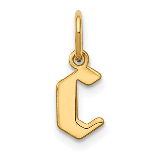 14k Yellow Gold Lower Case Letter C Initial Charm XNA1383Y/C