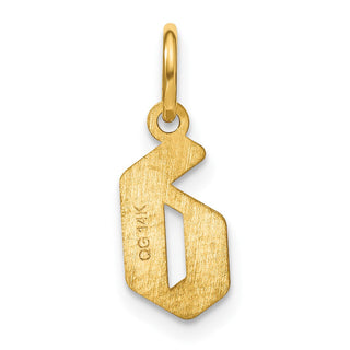 14k Yellow Gold Lower Case Letter D Initial Charm XNA1383Y/D