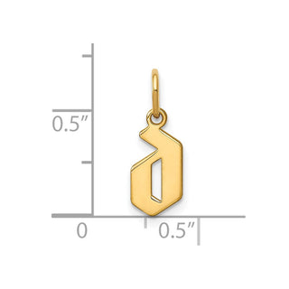 14k Yellow Gold Lower Case Letter D Initial Charm XNA1383Y/D