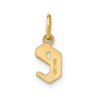 14k Yellow Gold Lowercase Letter E Initial Charm XNA1383Y/E