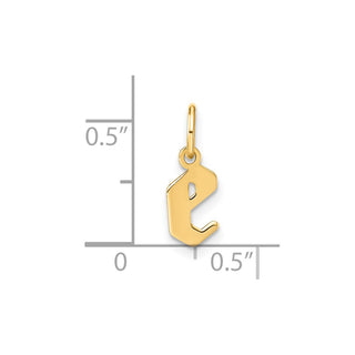 14k Yellow Gold Lowercase Letter E Initial Charm XNA1383Y/E
