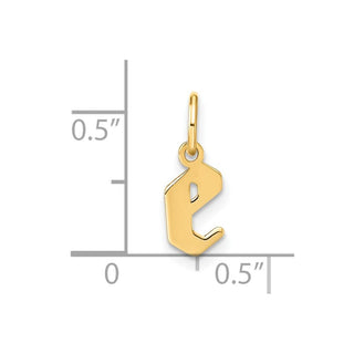 14k Yellow Gold Lowercase Letter E Initial Charm XNA1383Y/E