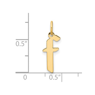 14k Yellow Gold Lowercase Letter F Initial Charm XNA1383Y/F