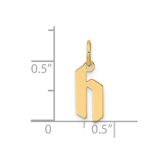 14k Yellow Gold Lowercase Letter H Initial Charm XNA1383Y/H